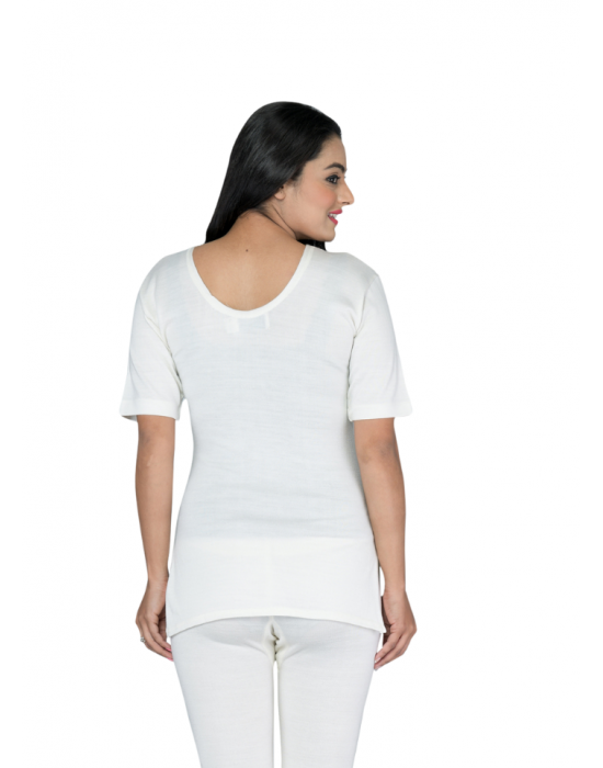 Women Inner Vest Woolblend HS Thermal Cream